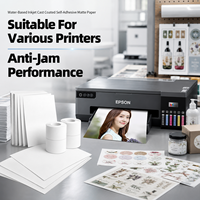 Papier autocollant pour étiquettes en rouleau, papier pour imprimante jet d'encre, imprimable, mat, OEM, vente en gros, personnalisé, en vrac, rouleau de papier autocollant