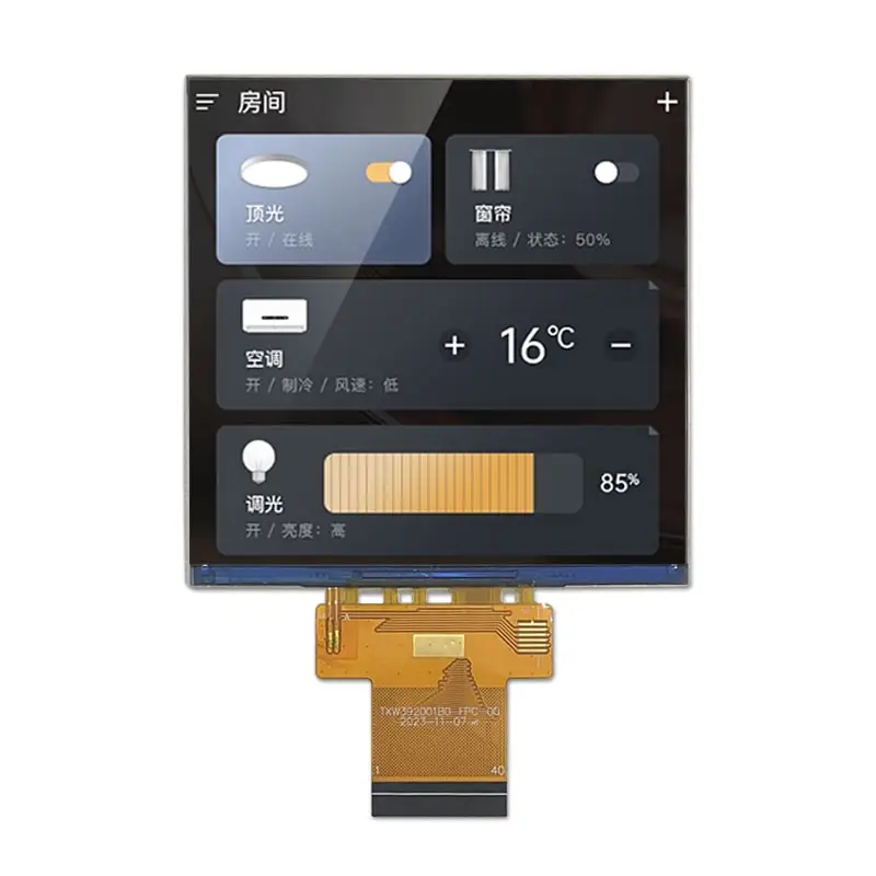 3.92 인치 풀컬러 IPS TFT LCD 모듈 480 * 정사각비 디자인의 480 해상도 및 터치 LCD 디스플레이용 RGB 인터페이스