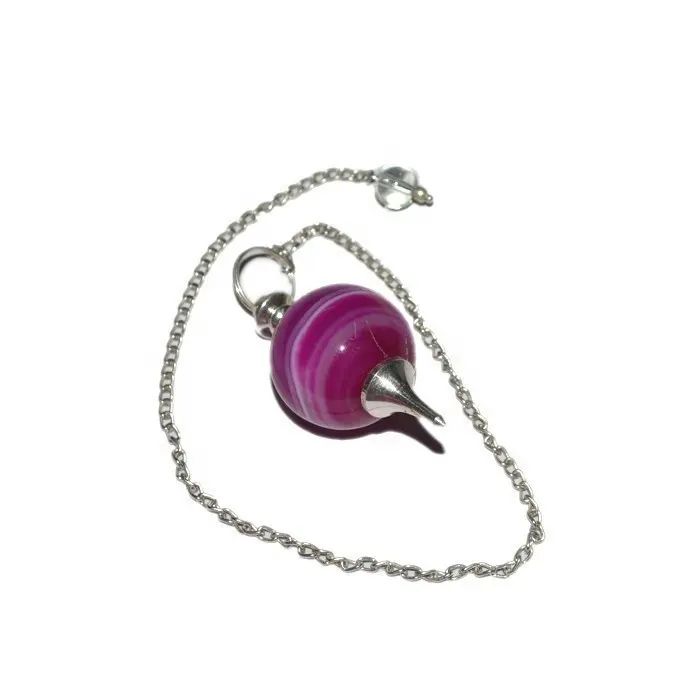 Pink Onyx Ball Pendulums | Buy Gemstone Pendulums