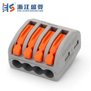 CZLS -214 บล็อกขั้วต่อสายไฟแบบสปริงอุตสาหกรรม <span class=keywords><strong>4</strong></span> ขา พร้อมขั้วต่อแบบสกรูสำหรับเชื่อมต่อสายไฟในอาคาร - Product Image 1