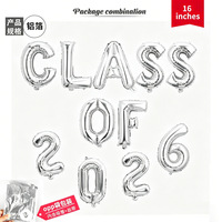 Lot de ballons de fête de remise des diplômes 2026 en gros – Décorations de classe « Félicitations diplômé » – Ballons en aluminium et en latex pour la décoration de fête
