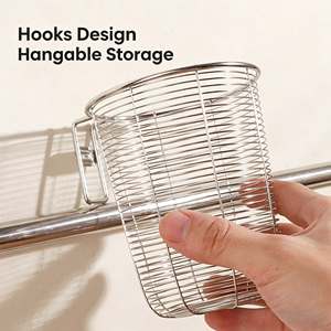 Soporte de Acero Inoxidable para Utensilios de Cocina Montado en la Pared: Porta Palillos, Escurridor de Palillos y Porta Cucharas - Product Image 1
