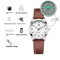 Montre à quartz ovale silencieuse pour homme, cadran à aiguilles écologique, boîtier en alliage de titane, idéale pour les examens et les environnements de test pour la rentrée scolaire