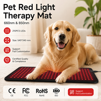 Tapis de luminothérapie rouge grand format pour animaux de compagnie, 210 LED, 540*340mm, chauffant, certifié CE, fournisseur OEM ODM, service personnalisé, corps et mains