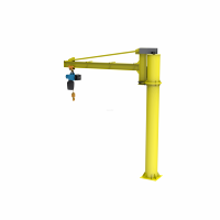 Grue à flèche rotative à 360 degrés de haute qualité, capacité 1500 kg, équipée d'un palan électrique à câble pour le déplacement de charges lourdes