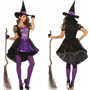 Nuevo Estilo de Disfraz de Bruja de Halloween, Trajes de Cosplay al por Mayor para Fiestas, Juego de Roles, Vestido para Mujer - Product Image 1