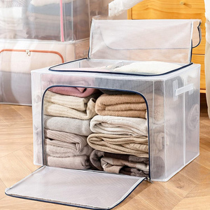 Boîte de rangement pliable en tissu, mignonne et empilable, pour vêtements, idéale pour les voyages - Product Image 4