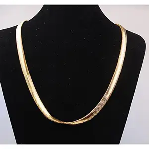 新款时尚珠宝3毫米18k黄金色填充项链蛇链男士女士免费送货黄金珠宝