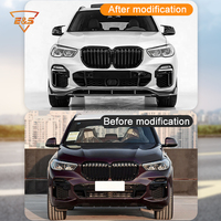 Fixation par vis ES Automotive BMW X Series X5 G05 MT Spoiler avant en fibre de carbone style Black Warrior Sport pour pare-chocs