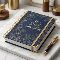 Carnet de notes A5 à spirale avec couverture rigide en lin, 100 feuilles, personnalisable avec logo, pour la planification de la vie et de l'entraînement, coffret cadeau