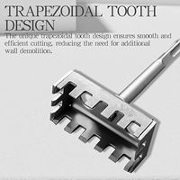 Outil de perforation de trous carrés pour boîte de jonction 86 - Foret pour marteau perforateur électrique robuste à dents trapézoïdales