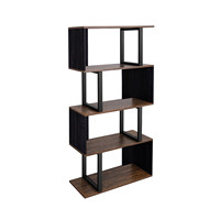 YQ FOREVER – armoire à livres d'angle industriel en bois Antique, étagère à livres sur pied à 4 niveaux