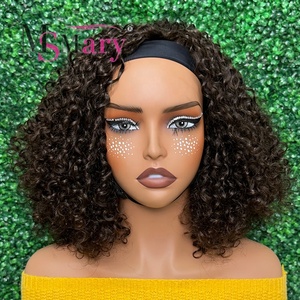 Peluca de cabello humano virgen hindú SDD Super Double Drawn Pixie Curly con diadema, hecha a máquina, extensiones de cabello humano, proveedores - Product Image 5