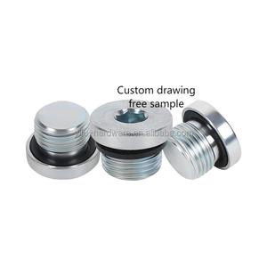 Tapones de tornillo de cabeza hexagonal <span class=keywords><strong>Din</strong></span> <span class=keywords><strong>908</strong></span> con cuello Tapones de tornillo de accionamiento interno de acero con collar - Product Image 1