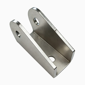 Support en U en acier inoxydable avec trois trous, usiné avec haute précision, épaisseur personnalisée pour support de montage - Product Image 1