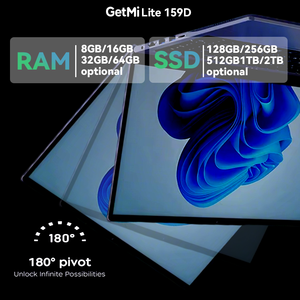 Getmi Lite 157D แล็ปท็อปเครื่องอ่านลายนิ้วมือ AMD Ryzen 5 3500U 15.6นิ้ว IPS 16GB RAM 32GB 1TB 2TB SSD - Product Image 5