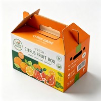 Boîte à fruits en carton ondulé personnalisée, emballage en carton imprimé avec logo pour l'expédition de fruits frais
