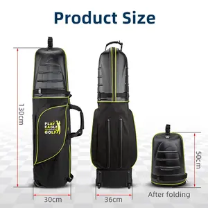 Golf Hard Case Air Bag Cover With Wheels Shockproof Aviation Bag Portable Folding Golf Travel Bag