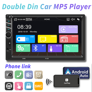 Carro MP5 Player Double Din FM Carplay <span class=keywords><strong>Android</strong></span> Auto BT GPS Multimedia Playback Controle de Volante - Product Image 3