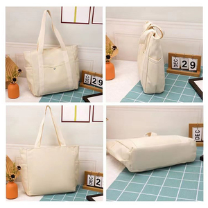 Sac fourre-tout personnalisé en toile de coton, simple, écologique, pour la plage, les voyages et le shopping - Product Image 4