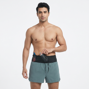 Men Sporty Solid Running Shorts Light <b>Weight</b> Mesh Pockets Polyester Quick Dry Custom Logo Sports Shorts - Product Image 1