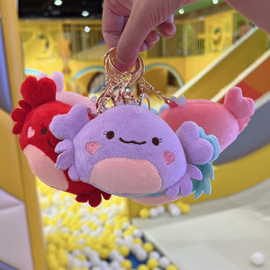 Porte-clés lumineux en peluche 3D, motif crabe de dessin animé, mignon, écologique, mini jouet animal marin en peluche, accessoire pendentif - Product Image 3