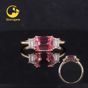 Starsgem Best Selling Classics Design Ruby Sapphire Eternity Ring 14K gold Jewelry Women Gift Wedding Ring
