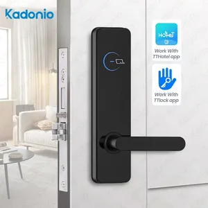 Kadonio 저렴한 가격 무선 휴대용 전기 볼트 스마트 RFID 센서 도어 잠금 호텔 카드 TTLock