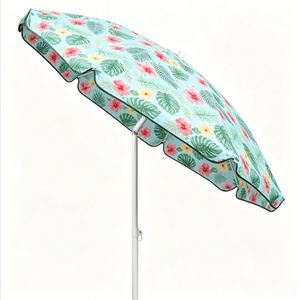 Sombrilla de Playa Portátil Personalizada con Diseño Floral, Ajustable, de Poliéster, 6 pies, para Mercados, Piscinas, Promociones, Hoteles, Protección Solar - Product Image 2