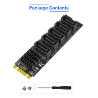 Tarjeta de Expansión M.2 B-Key a 5 Puertos SATA3.0, Convertidor de Llave B+M, 2.5 Pulgadas SSD HDD JM575 para Controlador PCB