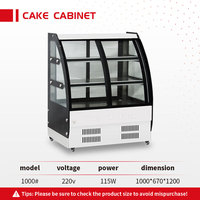 Xiangming refroidisseur de gâteau verre trempé refroidisseur de pain gâteaux réfrigérateur vitrine vitrine avec Force Air pour l'affichage de gâteau