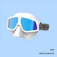 Lunettes de natation personnalisées en verre trempé mat et silicone liquide Masque de plongée sous-marine en apnée