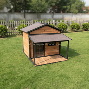 SDD026 Shunda Rumah Hewan Peliharaan Kayu Modern Mewah Bermotif Cetak untuk Anjing & Kucing - Ramah Lingkungan untuk Luar Ruangan, Cocok untuk Hewan Kecil Semua Musim - Product Image 3