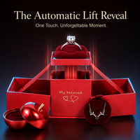 Boîte cadeau personnalisée OEM en forme de pomme rouge pour Noël, pour bague, collier, bijoux, emballage pour mariage, cadeau de la Saint-Valentin