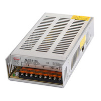 Alimentation à découpage à sortie unique S-201-24 24VDC 8.3A 201W, efficacité 83%, certifiée CE, pour usage industriel et éclairage LED