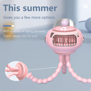 Nuevo Ventilador para Cochecito de Bebé, Cabezal Giratorio, Sin Aspas, Tipo Pulpo, Portátil, Recargable, Silencioso, Pequeño - Product Image 3