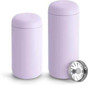 Taza de Viaje Carter de 16 oz, Aislada al Vacío, de <span class=keywords><strong>Acero</strong></span> <span class=keywords><strong>Inoxidable</strong></span>, con Interior de Cerámica, Protector Contra Salpicaduras, Color Lavanda Morado - Product Image 2