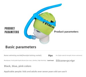 <span class=keywords><strong>Tubo</strong></span> de Respiración Profesional para Entrenamiento de Natación, de Silicona Líquida Desmontable, Anti-Asfixia, para Ejercicios de Natación en Piscina, para Adultos - Product Image 6