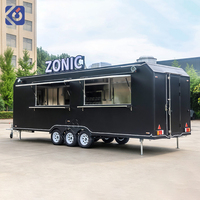 Remorque de restauration mobile CAMPTRL entièrement équipée avec salle de bain, cuisine de camion de restauration pour fêtes en plein air