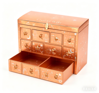 Calendrier de l'Avent de Luxe Certifié FSC - Boîte à Bijoux à Double Porte pour Colliers, Réutilisable, Compte à Rebours de Noël