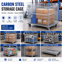 Conteneur de stockage métallique pliable empilable pour la logistique de fret, conteneur à roulettes 1200*800mm, conteneurs en treillis métallique avec roues