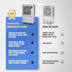 Enfriador de Aire Portátil de 13000 cmh, Ventilador con Control Remoto, Nebulizador de Agua, Enfriador de Aire Evaporativo Comercial - Product Image 2