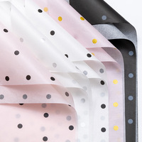 Pengisi Kertas Serut Motif Bunga Polkadot Hitam Ramah Lingkungan, Dapat Didaur Ulang, Khusus Fashion, Tahan Kelembapan, Untuk Pakaian