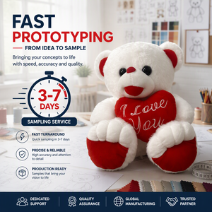 Orsacchiotto con Cuore Bianco Unisex, Peluche Morbido e Carino, <span class=keywords><strong>Regalo</strong></span> <span class=keywords><strong>per</strong></span> Ragazze e Ragazzi, Imbottito con Cotone PP - Product Image 6