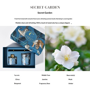 Coffret cadeau d'aromathérapie : bougie parfumée et diffuseur à bâtonnets pour la décoration de la maison, cadeau de bienvenue - Product Image 5