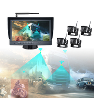 Système de moniteur de caméra sans fil pour camion de 10 pouces, transmission longue portée de 200 m, étanche IP68 pour moissonneuse-batteuse et équipement lourd