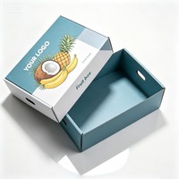 Boîte d'emballage de fruits en carton personnalisée avec impression à l'encre de soja, haute qualité, pour pommes/cerises, vente chaude