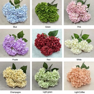 High Simulation Silk Artificial Hydrangea Flowers Soft Fake <strong>Flo</strong> for Wedding Thanksgiving Christmas Home Decoration - Product Image 4