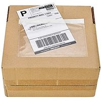 Pochette pour étiquettes C4, transparente, auto-adhésives, en plastique, 5 pièces