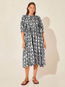 Boheme largo Kimono da donna all'ingrosso manica lunga autunno abiti stampati donna Casual estate abito elegante 2023 - Product Image 6